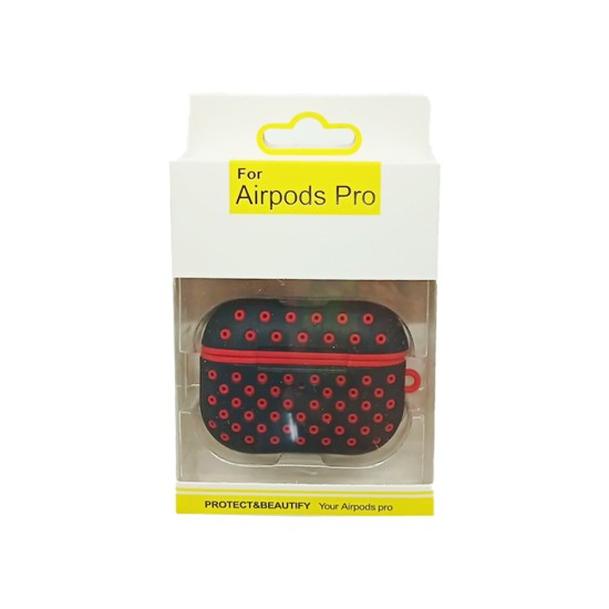 FASHION DESIGN CASE FOR APPLE AIRPODS PRO BLACK RED